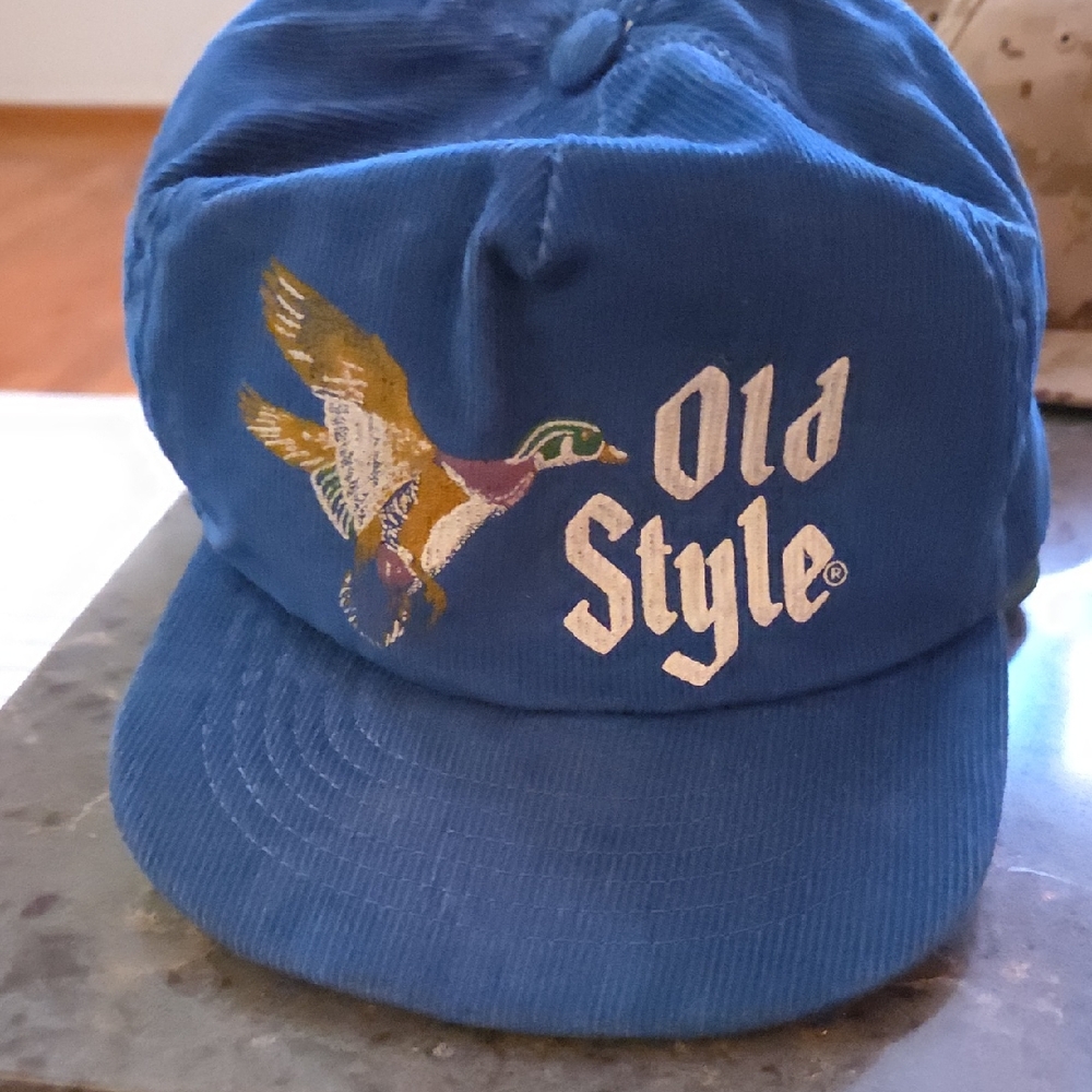 Old Style Blue Corduroy Cap